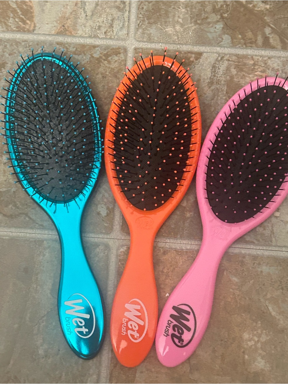 Wet Brush - Detangler Hair Brush - Blue, Orange, Pink Pack - new never been used